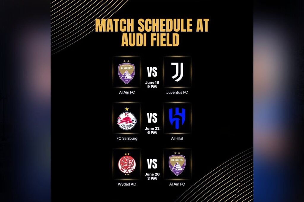 Match Schedule at Audi Field