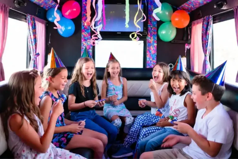 Interesting and fun overfilled Kids Party Bus Rental