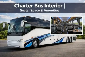 charter bus interior | Seats, Space & Amenities