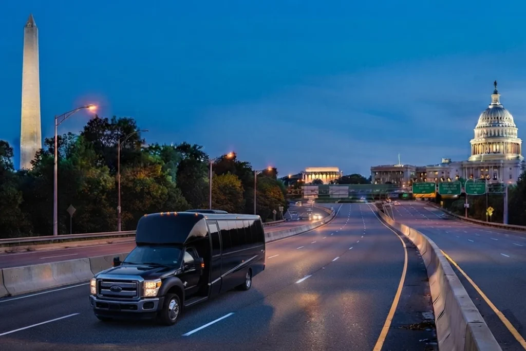 Areas We Serve for Party Bus Rental DC