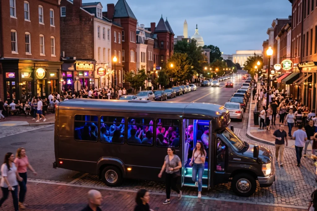 Bar Hopping - Pub Crawling Party Bus Rental in Washington DC 1